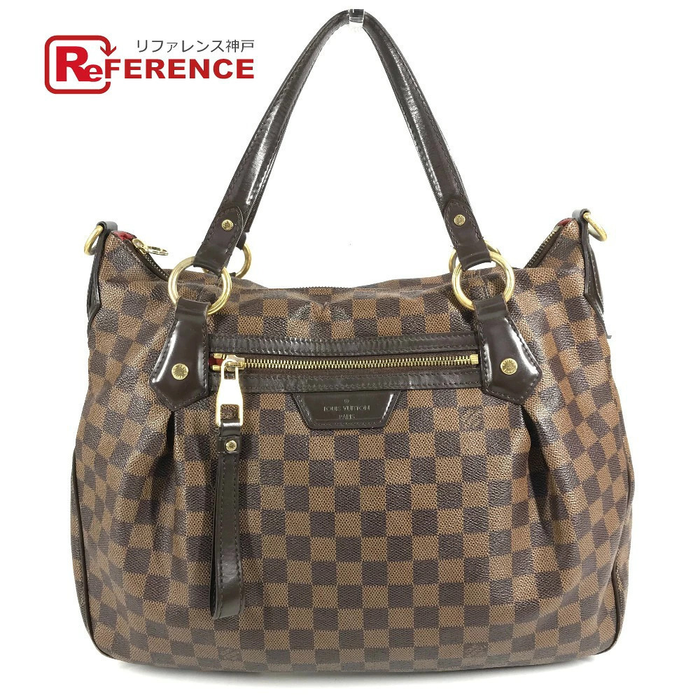 Louis Vuitton Damier Evora Tote Bag Shoulder Canvas Ebene Brown